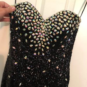 Black Sequin Prom / Pagent Dress